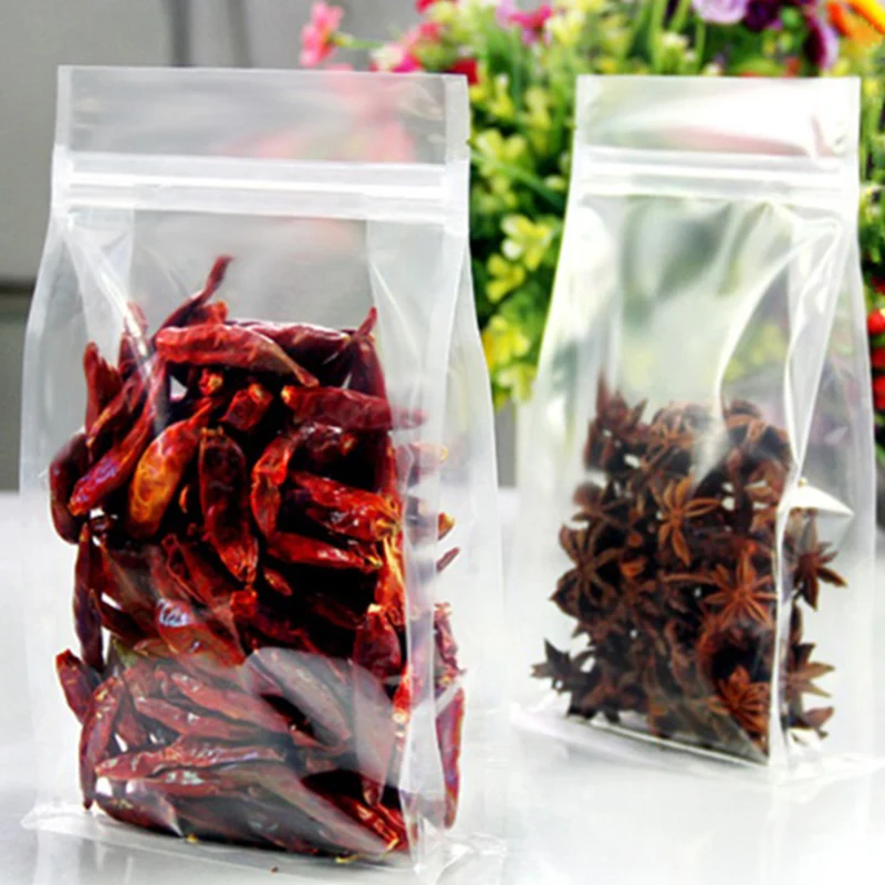 Небольшой замок типа молния Стенд Пластиковый пакет еды на заказ размер сумки