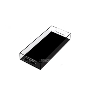 Подносы акриловые для хранения ювелирных изделий, 285x135x40 мм, прямоугольная рукоятка шт.