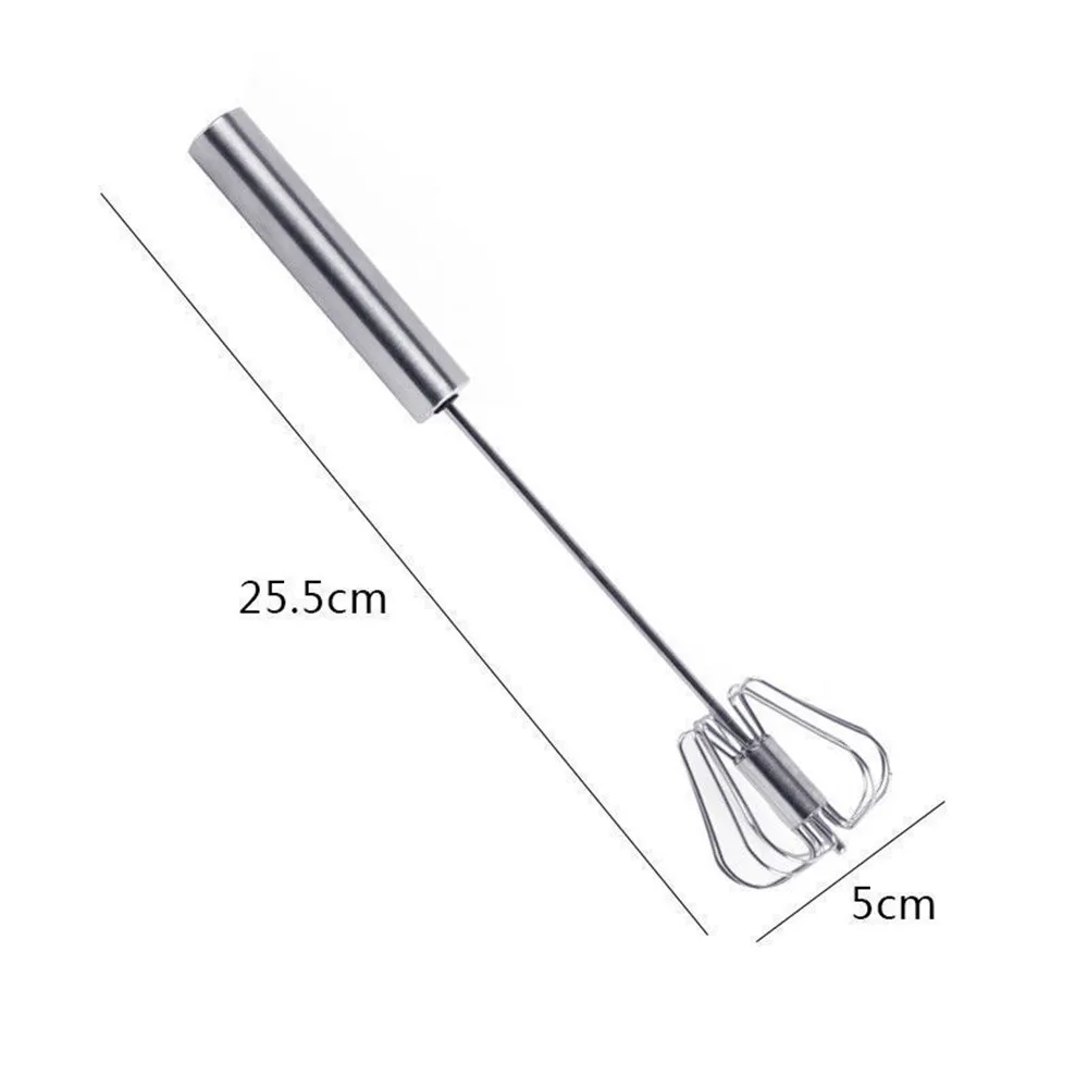 

1Pc Stainless Steel Easy Beater Foamer Rotate Hand Push Whisk Mixer Egg Cream Stirrer Sauce Shaker Cake Blender Kitchen Tools