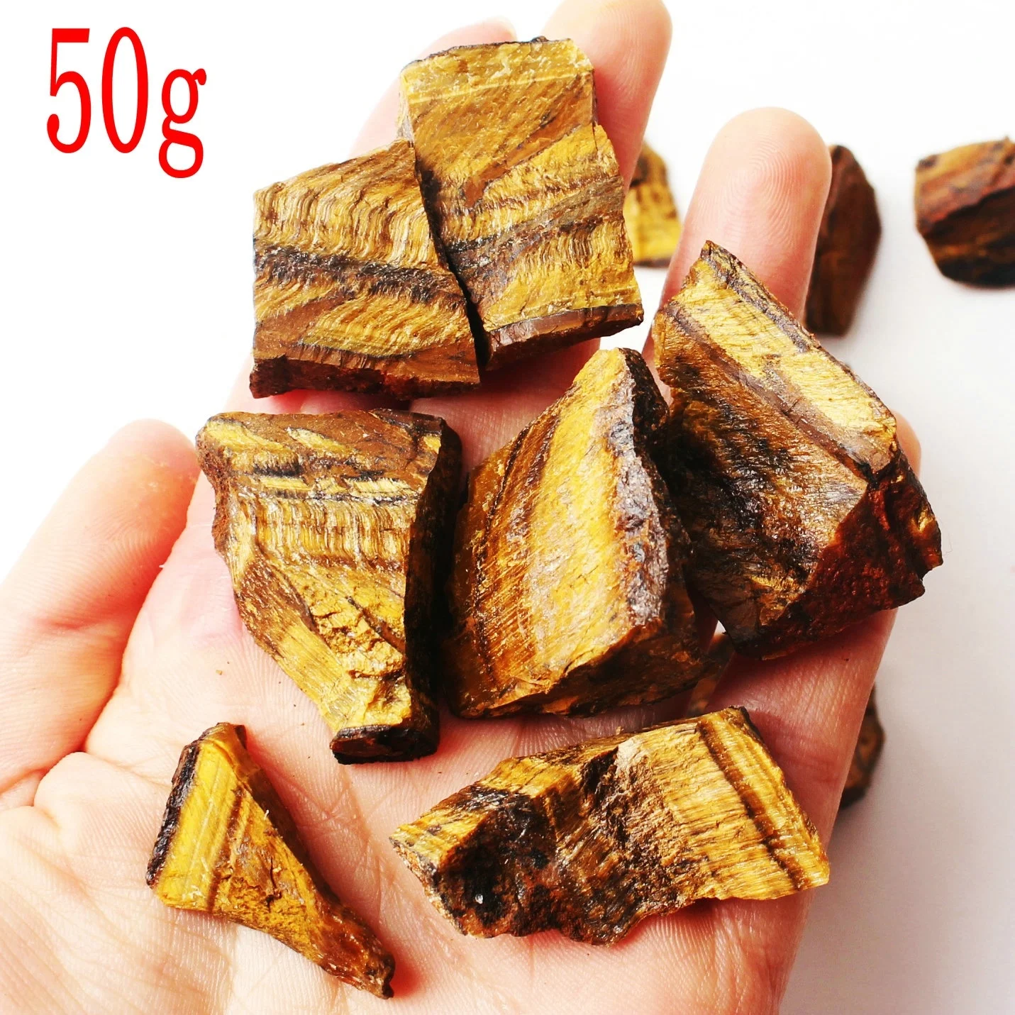 50 г натуральный тигровый глаз гравий шероховатый камень необработанный