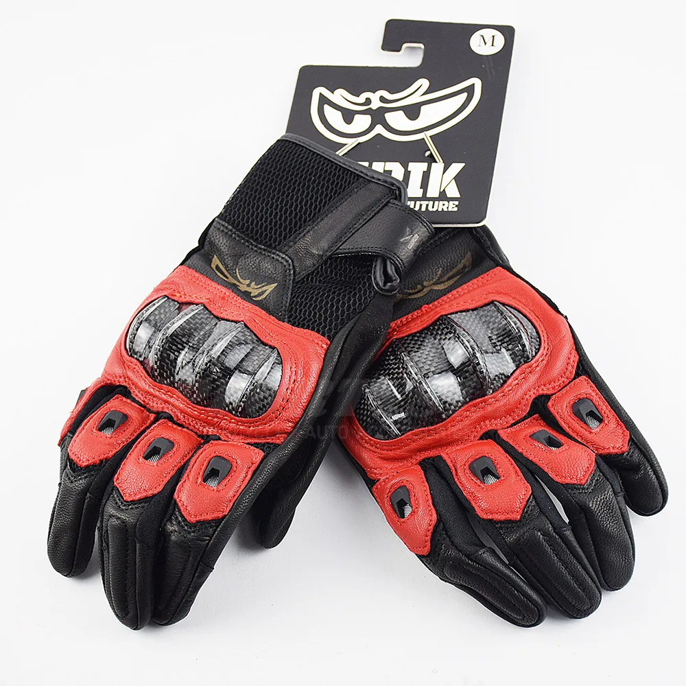 

BERIK Four Seasons Men's Gloves Leather Retro Motorcycle Gloves Touch Screen Winter Moto Gloves Riding Motorcycle Accessories