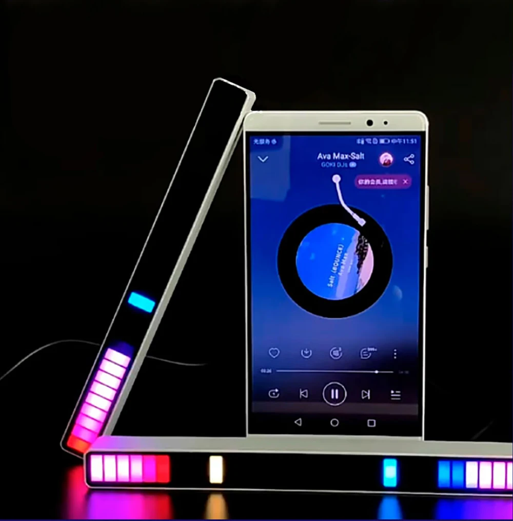 LED Strip Light Music Sound Control Pickup Rhythm APP RGB Atmosphere Lamp Colorful Night Car Home Decoration | Лампы и освещение
