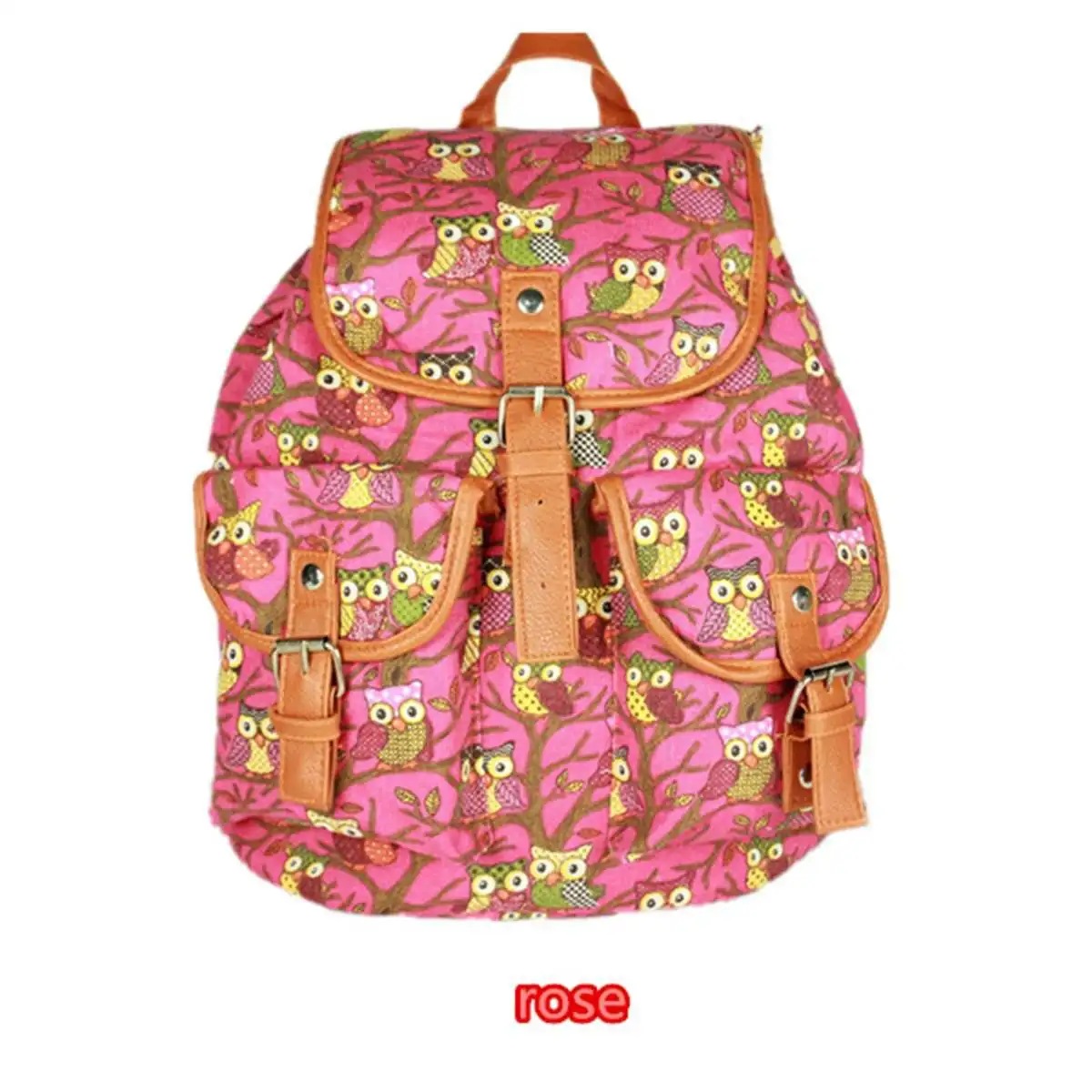 

Women's Owl Pattern Backpack Double Shoulder Rucksack Casual Fashion Ladies School bag for Teenage Girls Backpacks Bags