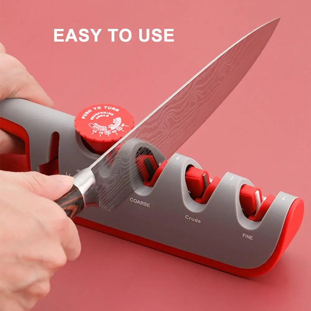 

4 In 1 Knife Sharpener Professional 3 Stage Adjustable Knives Sharpening Tools Kitchen Grinder Scissors Whetstone Sharpener Tool