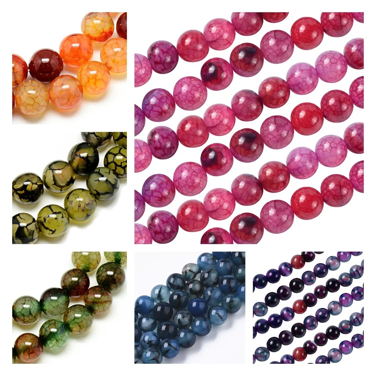 

8mm Natural Stone Beads Round Loose Beads for Jewelry Making Diy Bracelet Accessories About 48pcs/strand