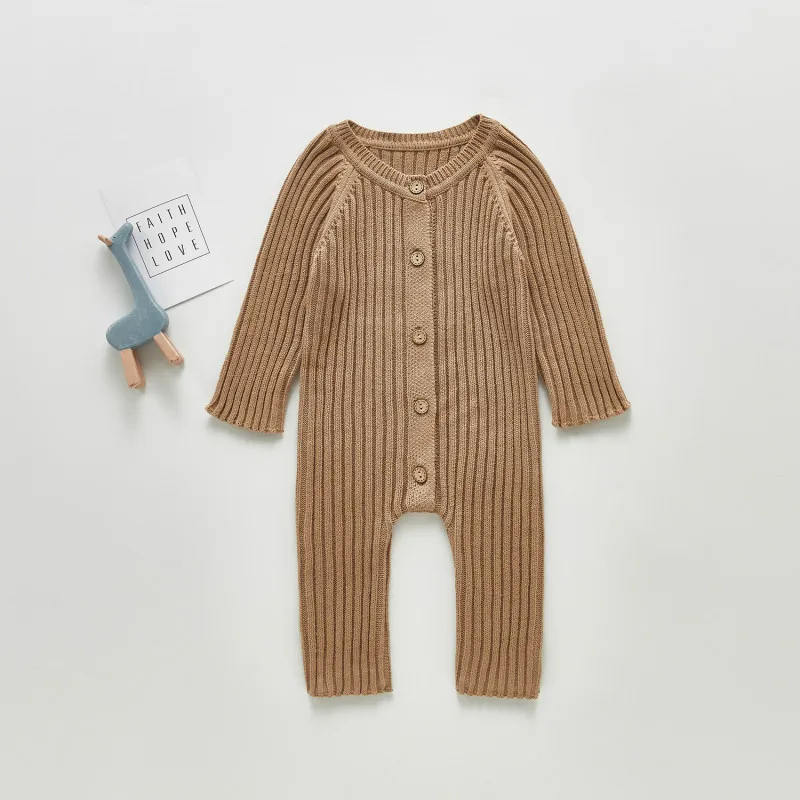 

Knitted Baby Clothes Spring and Aurumn Long Sleeve Baby Boy Romper Newborn Jumpsuit Toddler Sweater Solid Baby Girl Outfits