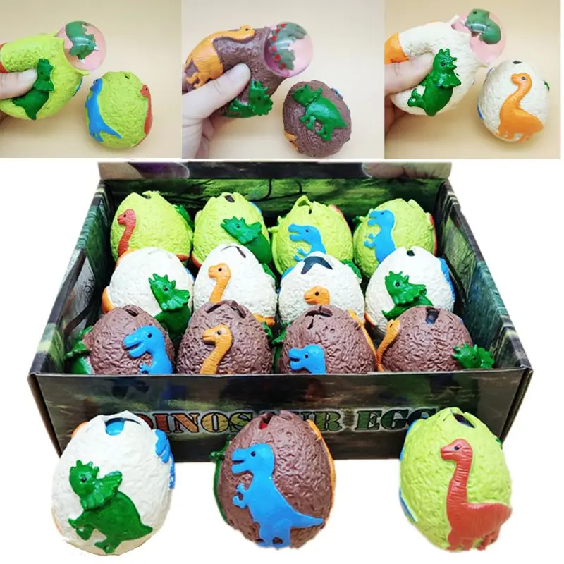 

Surprise Dinosaur Eggs Anti Stress Grape Ball Squeeze Relief Vent Toy Kids Toy