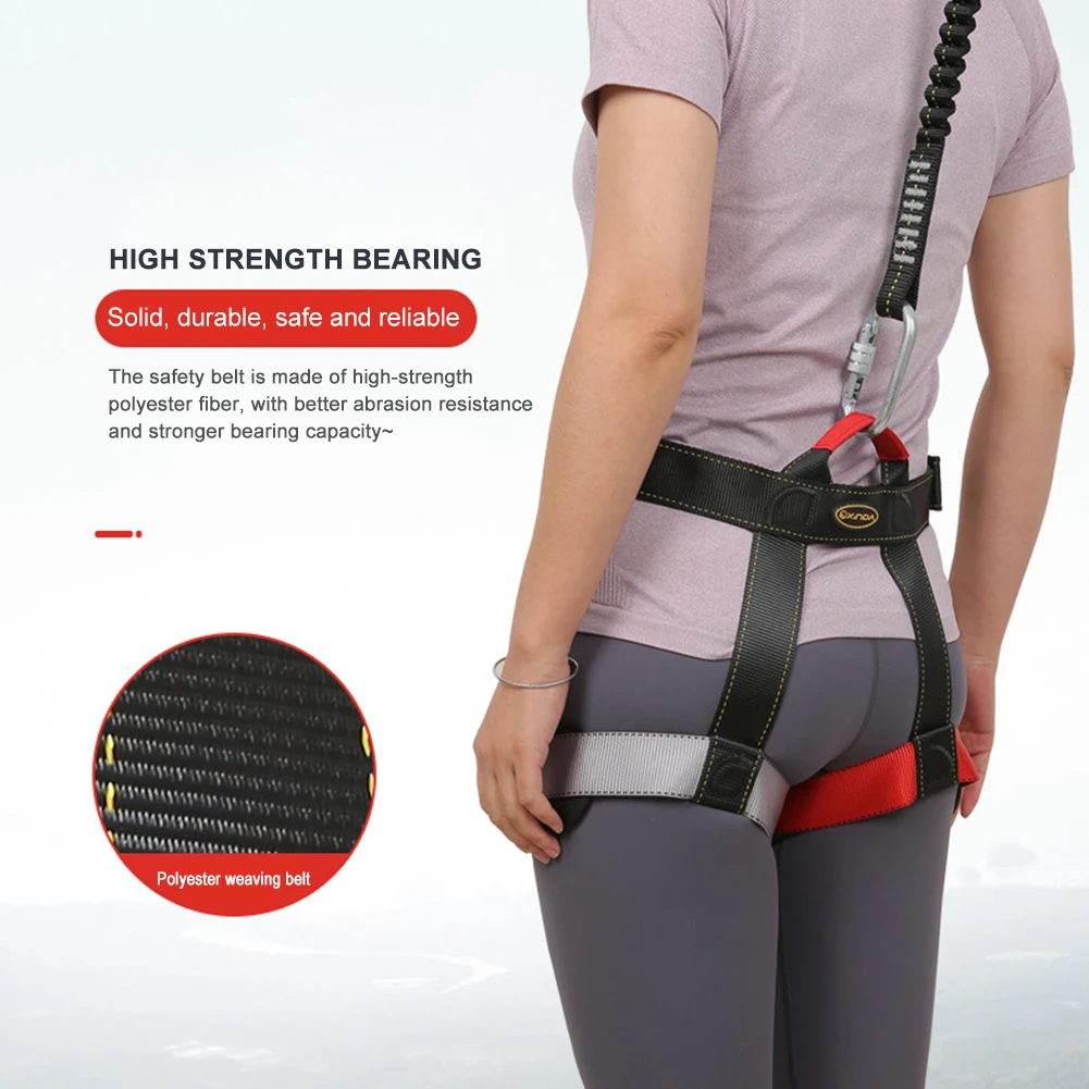 

Climbing Harness Waist Safety Pants Belt Equipment Outdoor Rock Aerial Survival for Working-out Comfortable Decoration