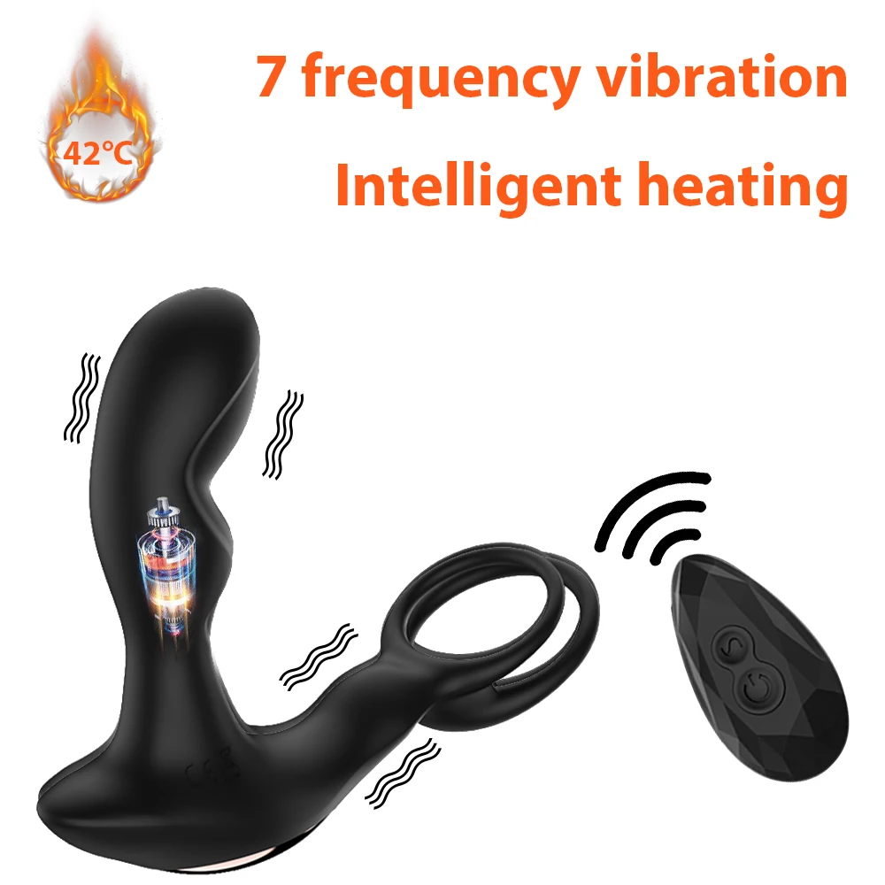 Wireless Remote Anal Vibrator Plug Male Prostate Massager Butt Vibrating Penis Delay Ejaculation Ring For Men Sex Toy | Красота и