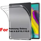 1 шт. ультра тонкий прозрачный мягкий чехол ТПУ защитный чехол противоударный чехол для Samsung Galaxy Tab A 8,0 10,1 10,5 S4S5e