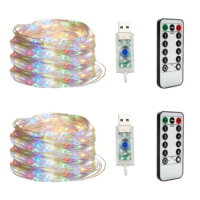 

LED USB Operated Fairy Lights Waterproof Christmas Decoration Copper Wire String Light with Remote Control FP8
