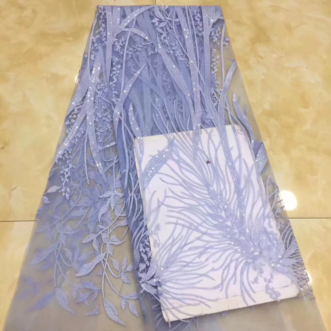 

African Lace Fabric 2020 High Quality Nigerian Embroidered Cord Lace French Tulle Lace Pink Swiss Voile Lace For Party KH9032