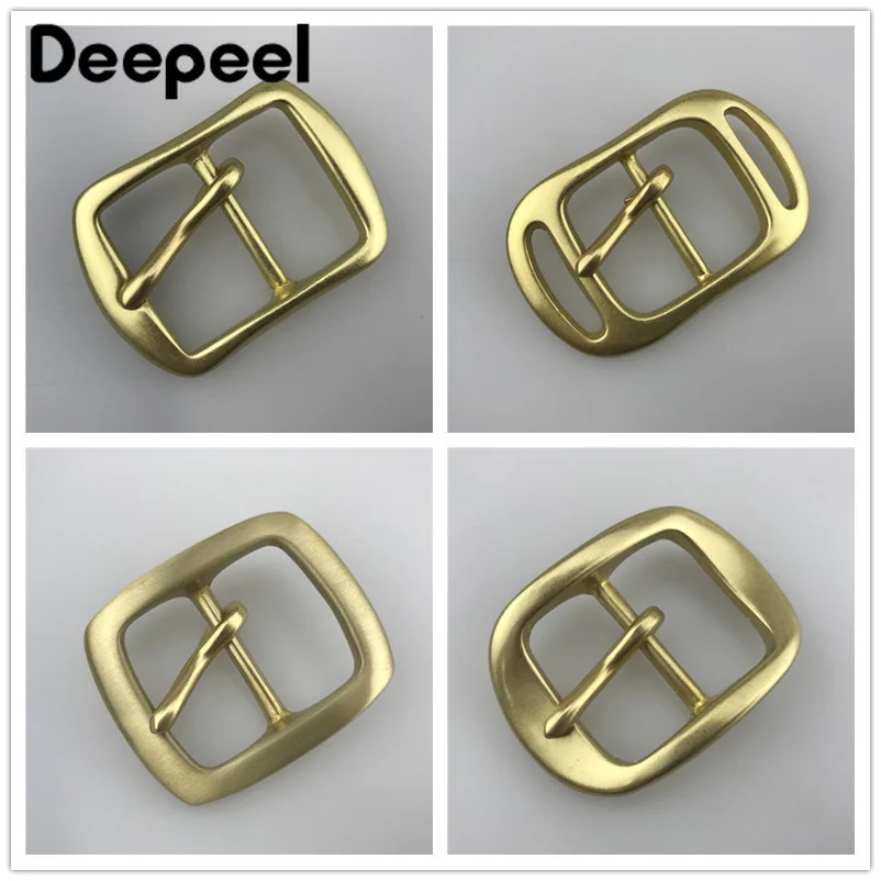 Deepeel твёрдая латунная пряжка для Для мужчин Металл контактный пряжки ремня 34 35 мм
