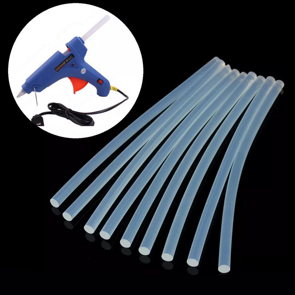 

New 10Pcs 7mm Hot Melt Glue Stick for Heat Pistol Glue 7x100mm High Viscosity Glue Glue Stick Repair Tool Kit DIY Hand Tool