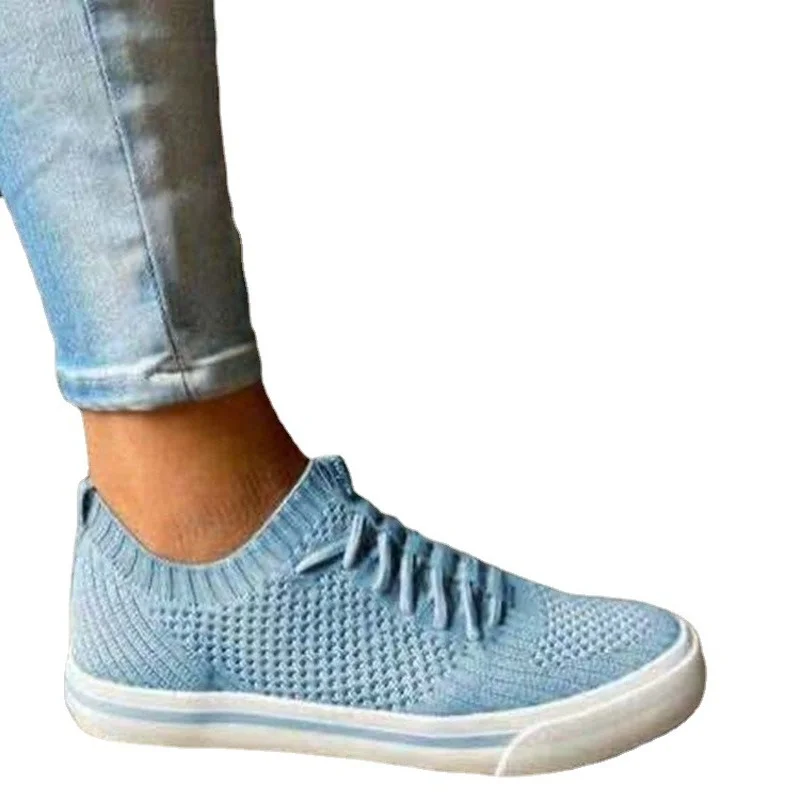 

Woman Vulcanized Shoes Mesh Sneakers Women 2021 Summer Slip On Running Flat Shoes Lady Plus Size Loafers Flats Walking