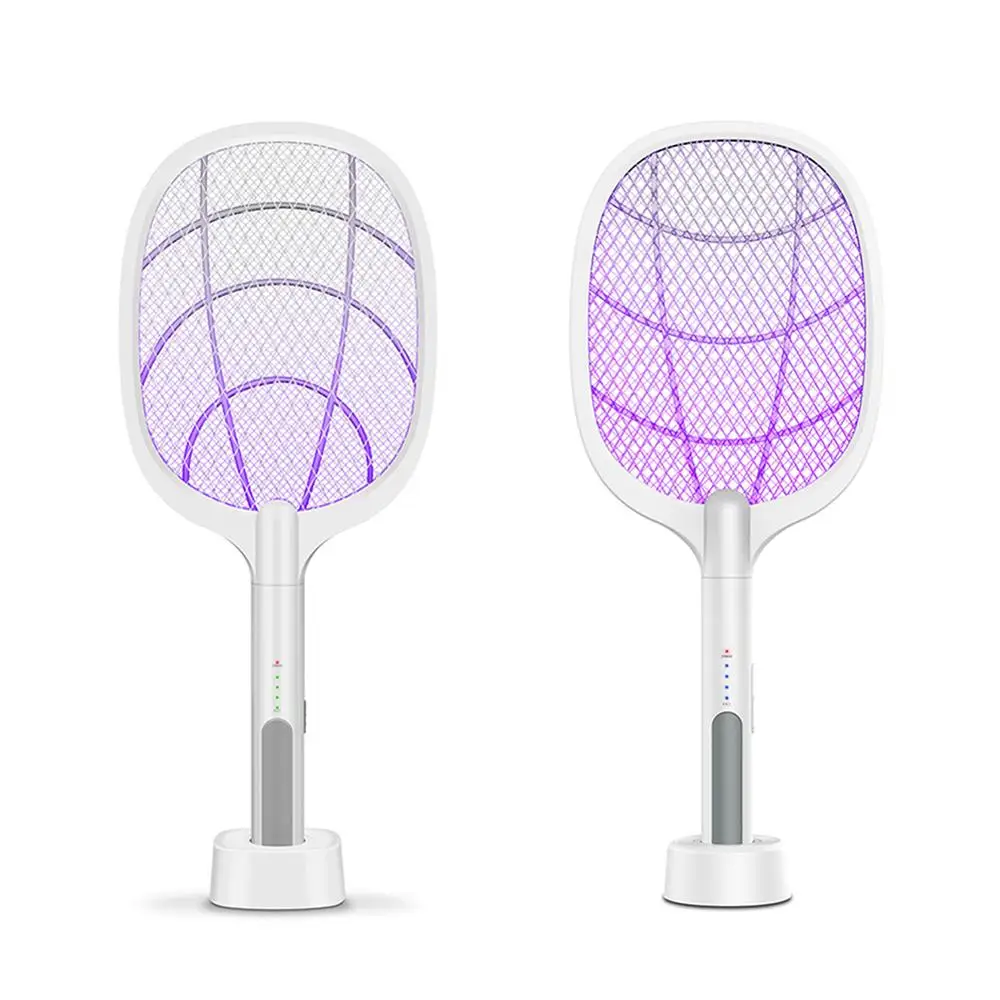 

3000V Electric Bug Zapper Mosquito Swatter USB Rechargeable Fly Swatter Large Bug Zapper Racket For Indoor Outdoor Dropshipping