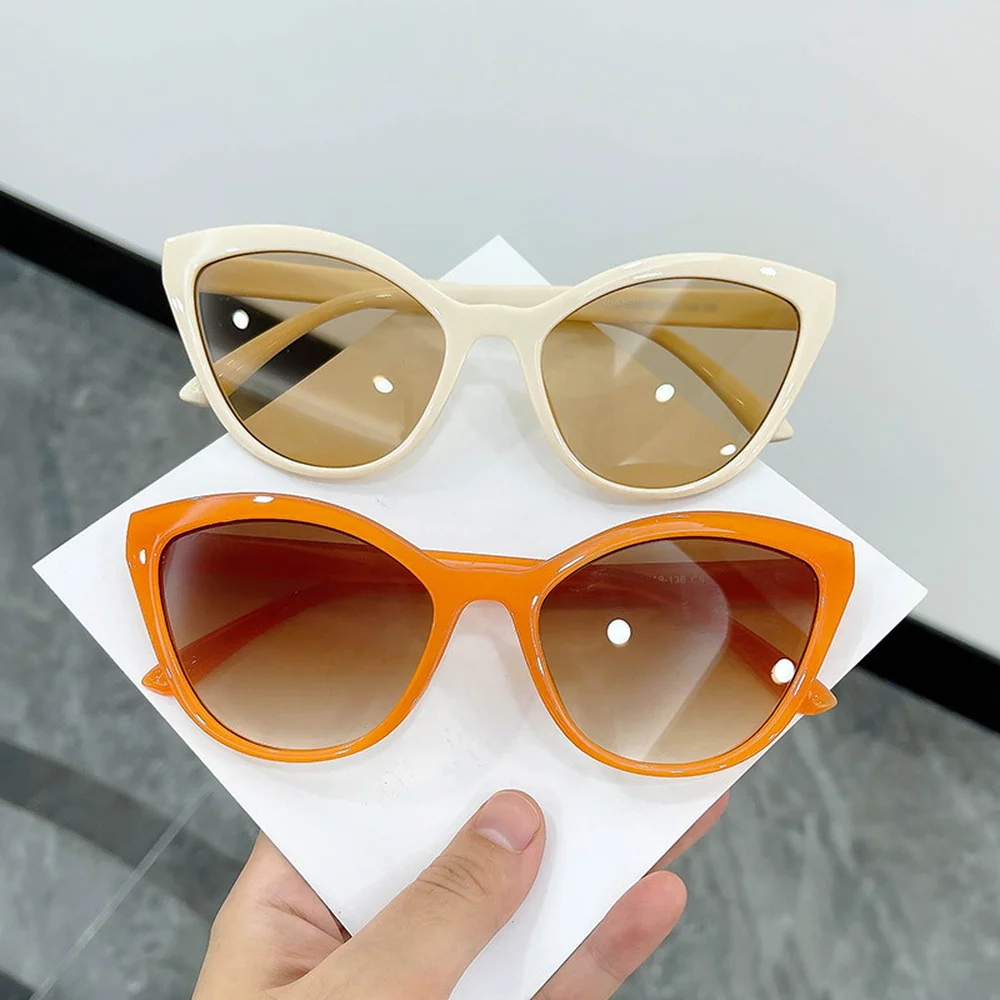 

2022 New Fashion Large Frame Cat Eye Sunglasses Women Anti-glare Party Sexy Gradient Sun Glasses Ladies UV400 sonnenbrille damen