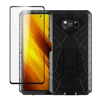 for xiaomi poco x3 nfc pro case tempered glass heavy duty protection armor shockproof hard aluminum metal pocox3 phone cases
