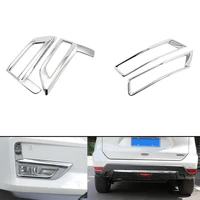 car front rear fog light lamp cover chrome silver bumper reflector accessory for nissan rogue x trail t32 facelift xtrail 17 19