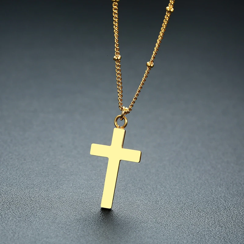 Женское Ожерелье с золотым крестиком регулируемая цепочка элегантный подарок на