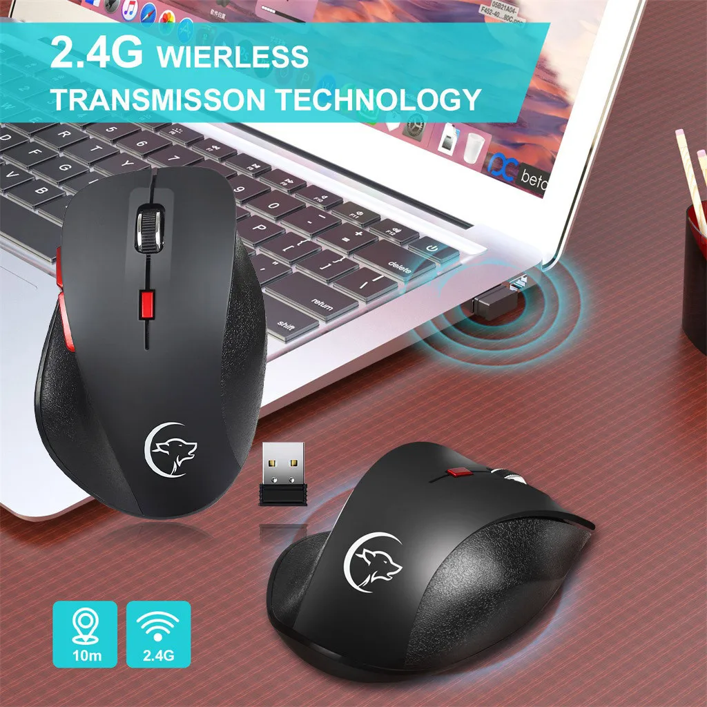 

Wireless Gaming Mouse 2.4G Ergonomic Charge 6 Key High Performance Mice Desktop Pc Gamer Laptop Silent Keys