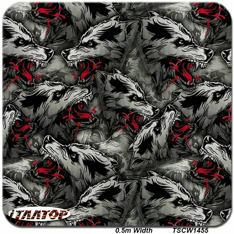 Пленка для переводной печати с волчьим узором TSCW1455 0 5 м * 2/10/20 | Автомобили и