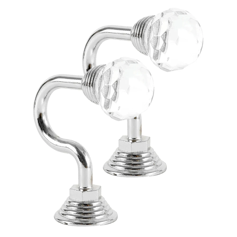 2pcs Retro Crystal Glass Curtain Holdback Hooks Wall Tie Back Hanger Holder Drawer Handle Accessories | Дом и сад