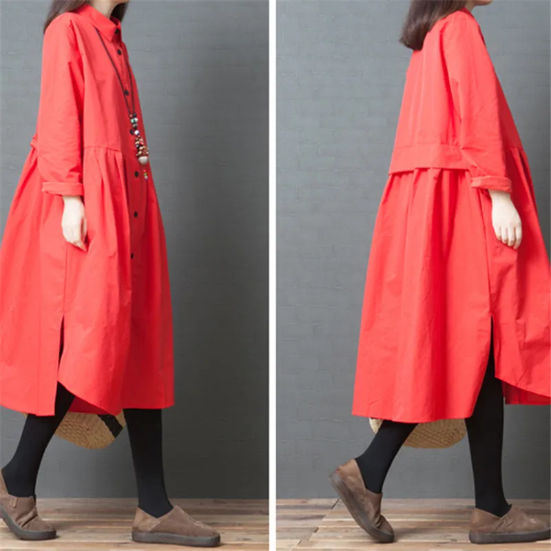 Женская Свободная блузка средней длины Повседневная тонкая большого размера с