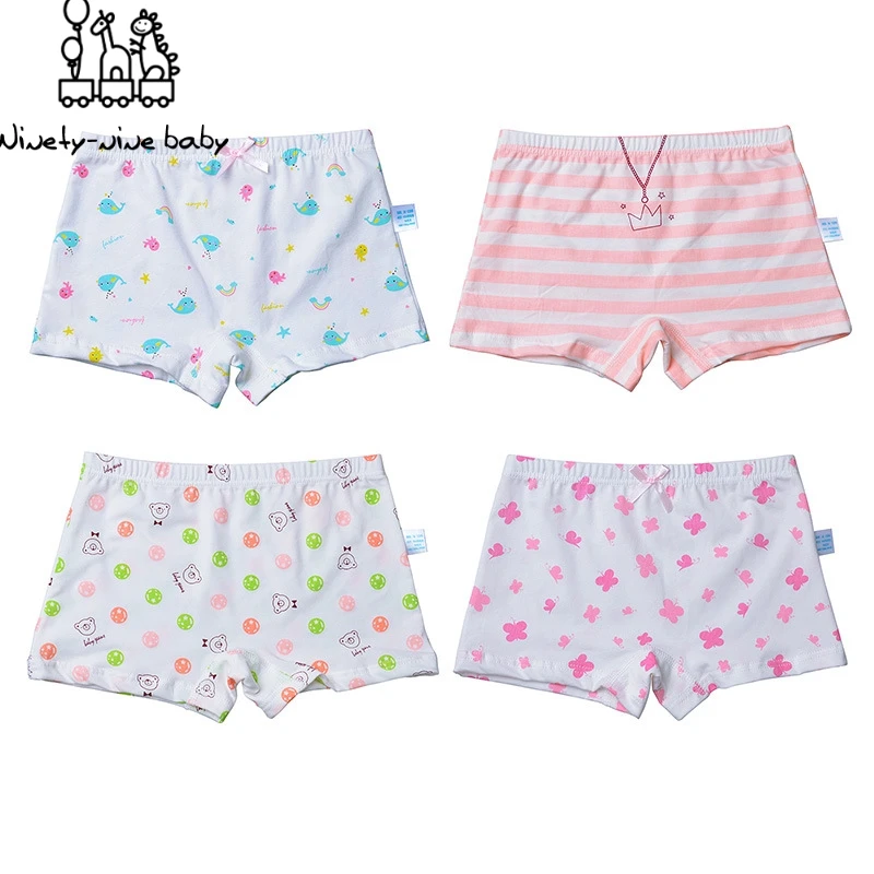 Детские хлопковые трусы-боксеры с милым мультяшным принтом дышащие и удобные