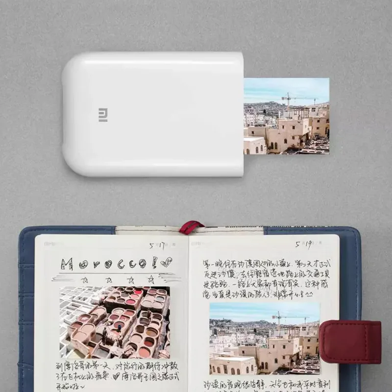 Портативный фотопринтер Xiaomi mijia AR 300 точек/дюйм мини карман для поделок 500 мА · ч