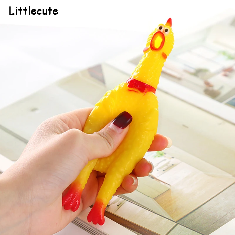 Кричащая курица резиновая игрушка для собак Squeeze Sound Chew Toy товары домашних