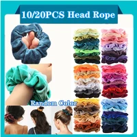 random color 1020pcs headwear girls women thick velvet elastic head rope hair bands