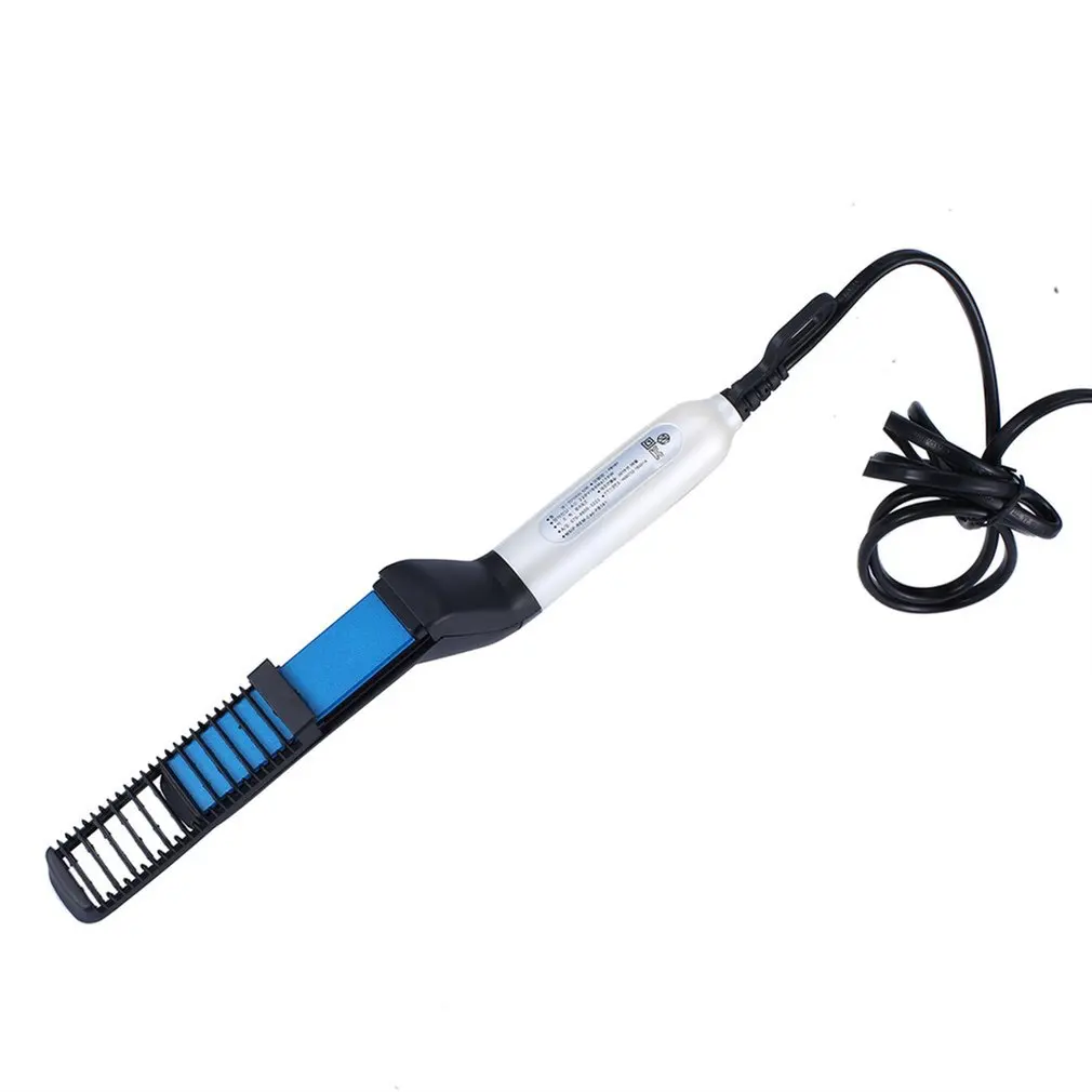 

Quick Heating Long-lasting Beard Straightener Multifunctional Hair Comb Curling Curler Show Cap Men Comb