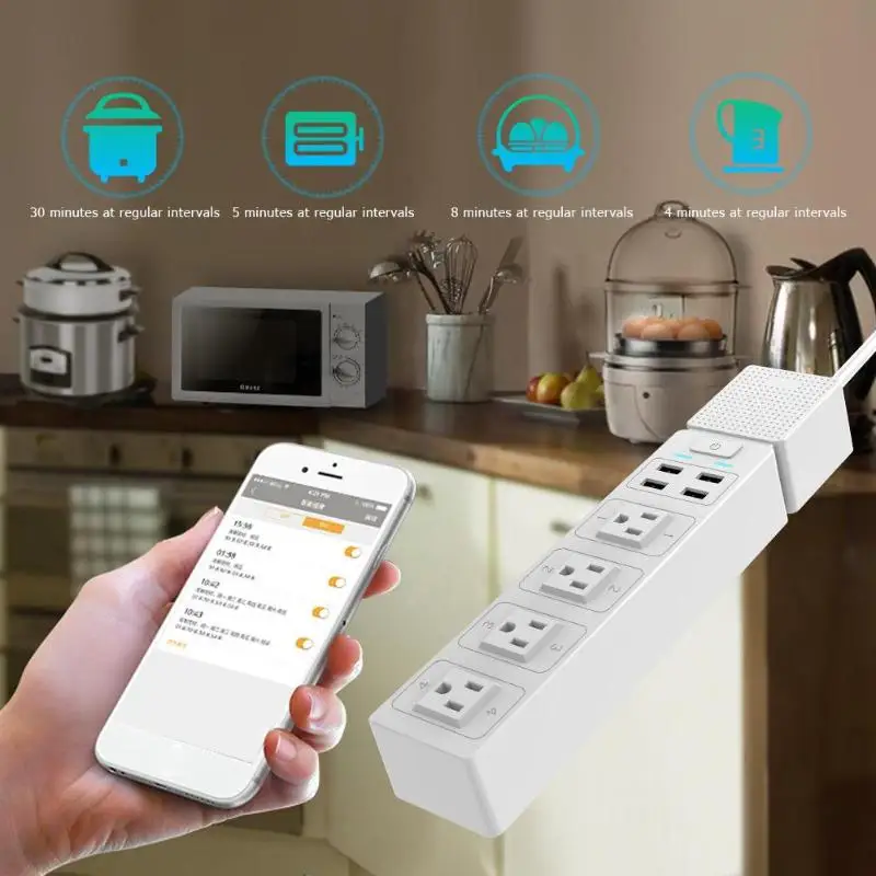 ALLOYSEED Sup порт с одним выходом управления умный Wifi удлинитель несколькими 4 USB