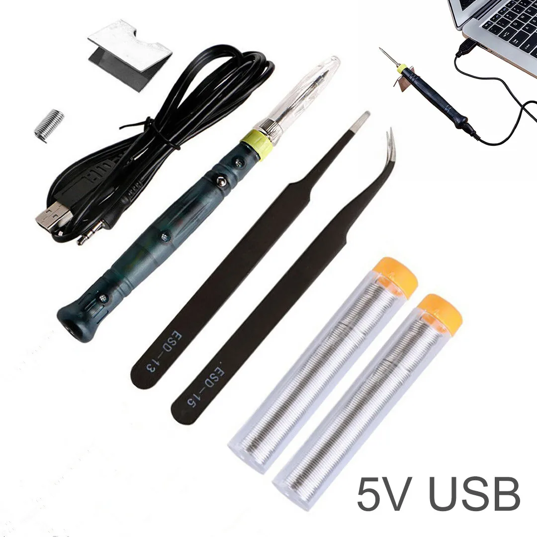 

Constant Temperature USB Powered 5V 8W Welding Kit Mini Portable Professional Soldering Iron Pen Precision Weld Repair Hand Tool