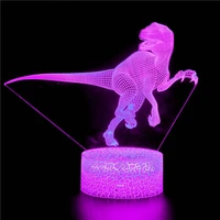 led night light 3d for dinosaur child bedroom decor 16 changing colour touch remote control led table desk lamp creative gift