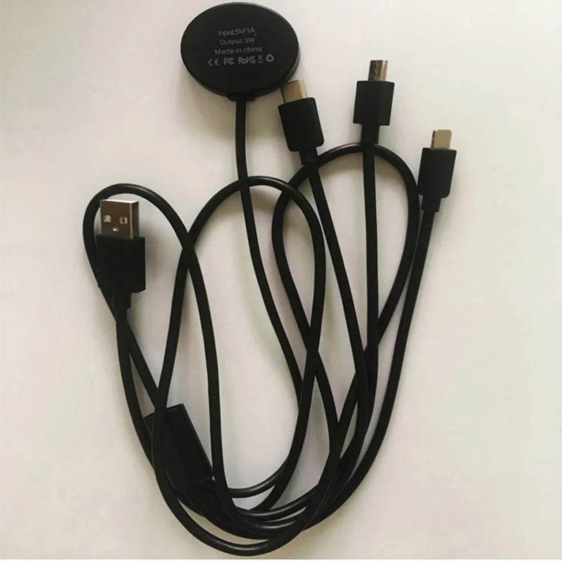 

TQUQ 4 in 1 Phone Watch Charger USB Cable Micro Type-C Android Fast Charging Wireless Dock For iPhone Samsung Xiaomi iWatch