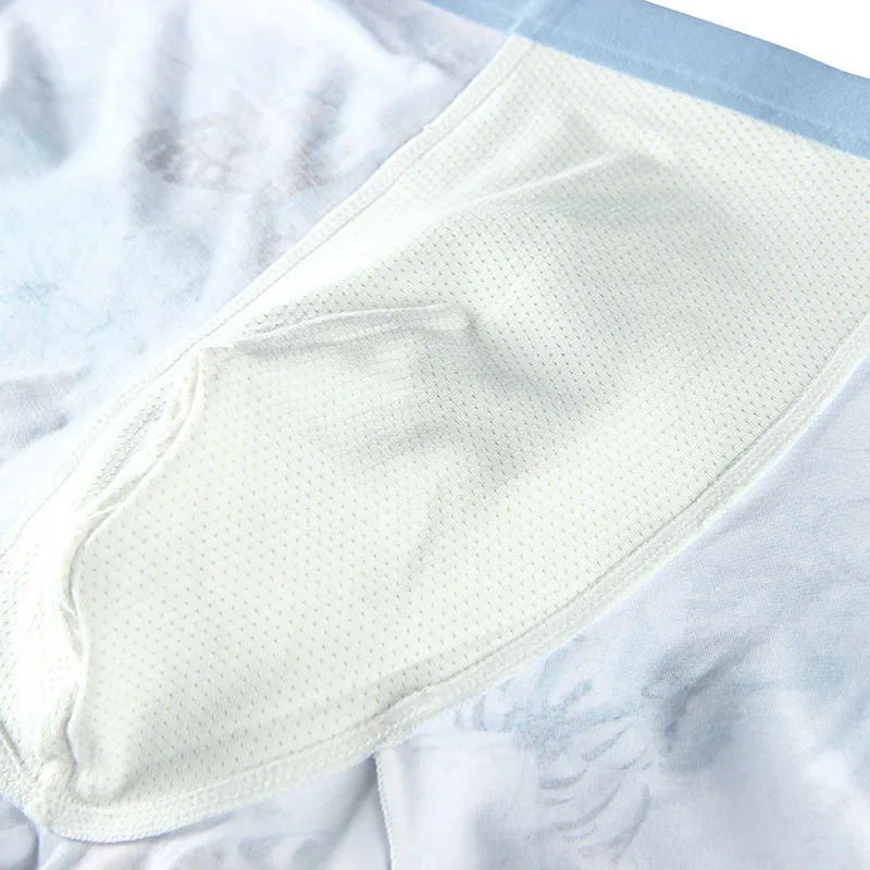 IYUNYI Men Underwear High Quality Modal Breathable Boxer Shorts Fashion Printed Men's Underpants Bikini Male Panties Homewear | Мужская