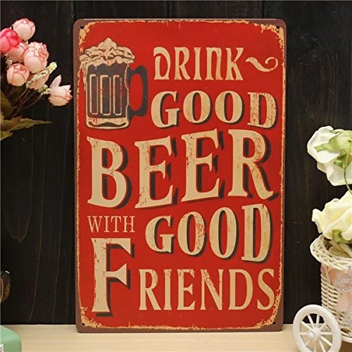 

Drink Beer Tin Sign , Metal Drawing Metal Painting Tin Shop Pub Wall Tavern Poster Sign