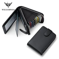 mens wallet full grain cowhide purse male wallet rfid multi card holder credit card holder wallet coin purse zipper card packag