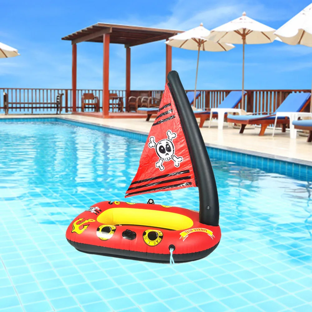 

Outdoor Foldable Water Hammock Swimming Pool Summer Inflatable Pirate Ship Floating Sleeping Bed Chair Water Toy
