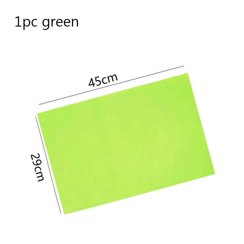 1pcs 45x29cm green 1 шт./4 шт. Нескользящая Водонепроницаемая подставка для холодильника противообрастающая влажная салфетка под приборы коврики для холодильника - Цвет: 1pcs 45x29cm green