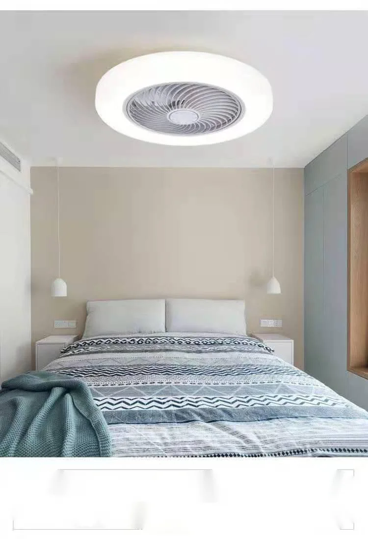 Умный потолочный вентилятор с подсветкой выдвижной бесшумный невидимыми