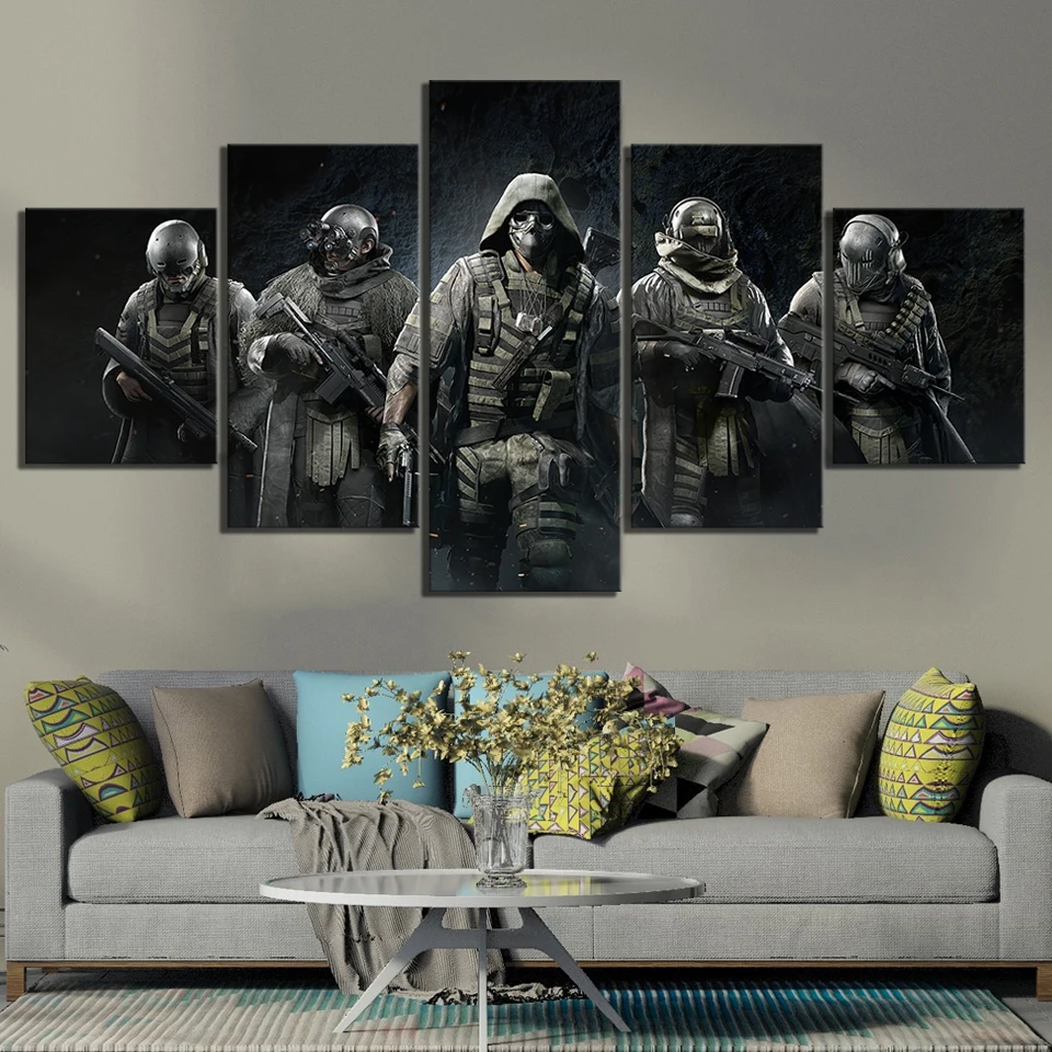 5 шт. HD изображения специального назначения Tom Clancys Recon Ghost 2 игровой постер картины