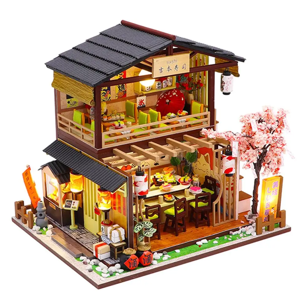 12 типов 3D кукольный домик деревянная коробка ручной работы милый мини-кинотеатр