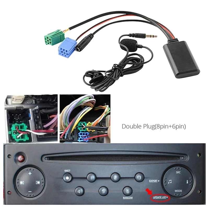 

Car Bluetooth 5.0 Aux Cable Microphone Handsfree Mobile Phone Calling Adapter