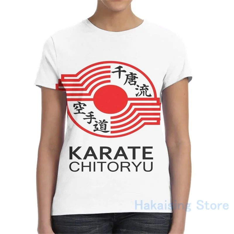 Мужская футболка Chitoryu с символом карате и Kanji женская модная со сплошным принтом