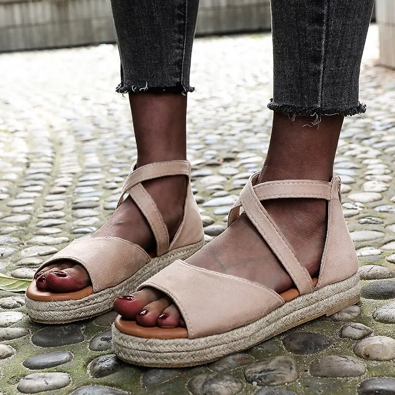 

Sandals Women Summer New Fashion Women's Sandals 2021 Roman Sandals Platform Shoes Casual Zipper Female Shoes Open Toe Sandals