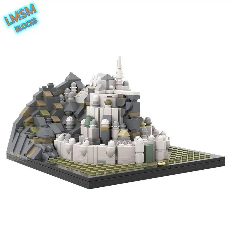 

mini Minas-TirithING architecture model Building Blocks Architecture Bricks Creative Movie Collection Childrens Kids kid's toys