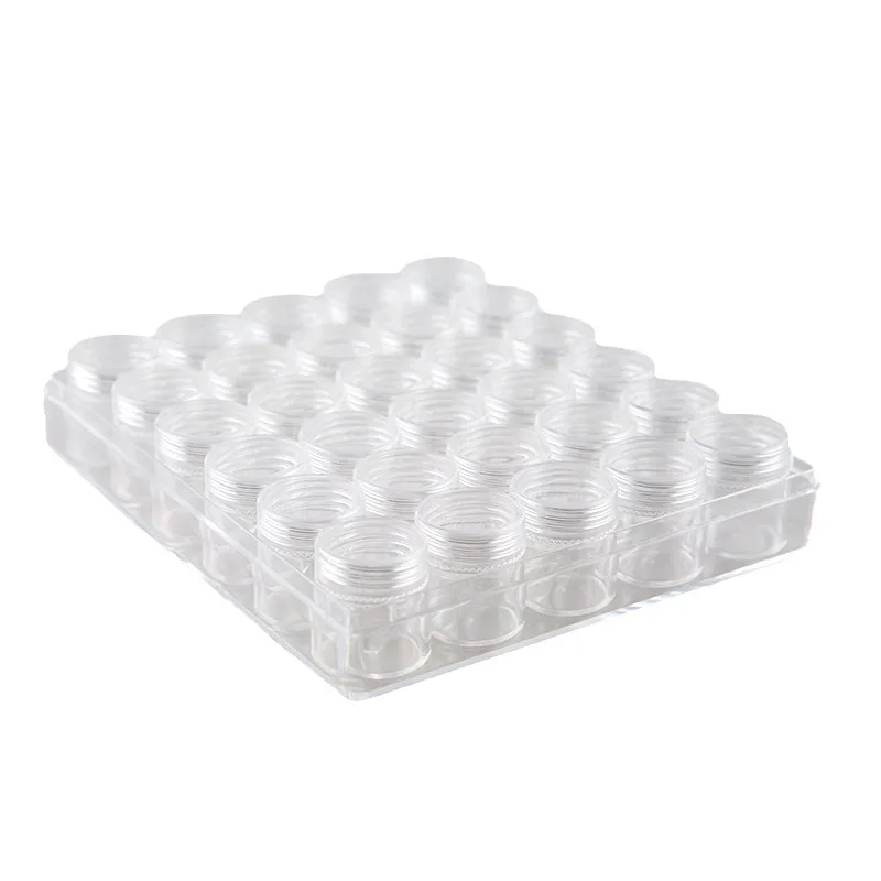 

XUQIAN Top Seller Plastic Bead Storage Box with 30pcs Small Bottle Storage Organizer for Diamond Jewelry Accessory Box L0011